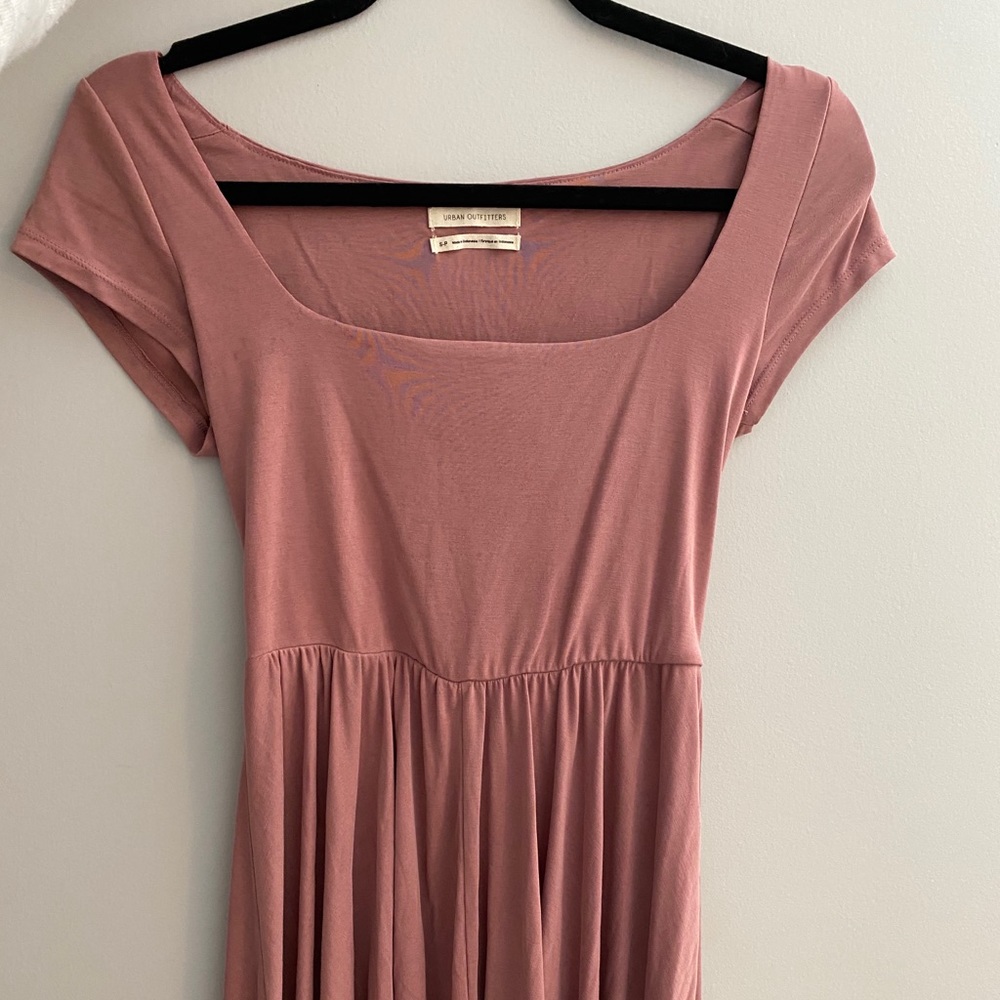 Urban Outfitters rose pink square neck romper